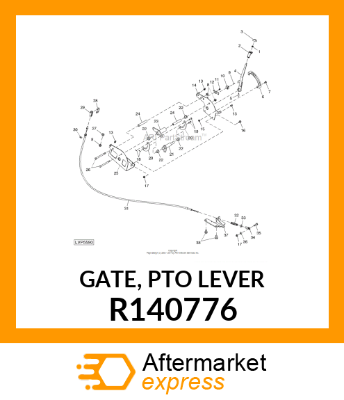 GATE, PTO LEVER R140776