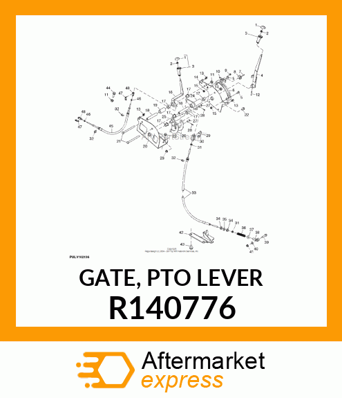 GATE, PTO LEVER R140776