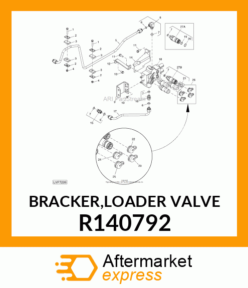 BRACKER,LOADER VALVE R140792