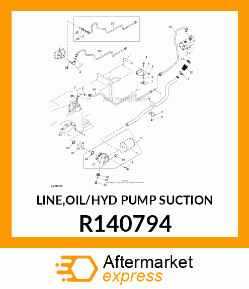 LINE,OIL/HYD PUMP SUCTION R140794