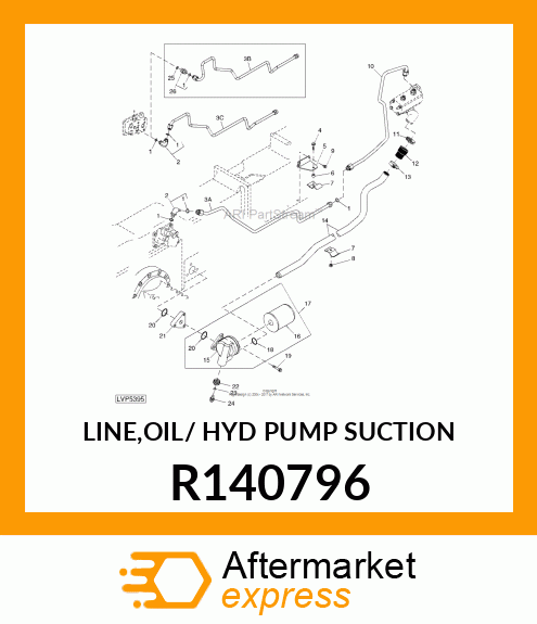 LINE,OIL/ HYD PUMP SUCTION R140796