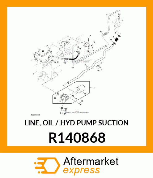 LINE, OIL / HYD PUMP SUCTION R140868