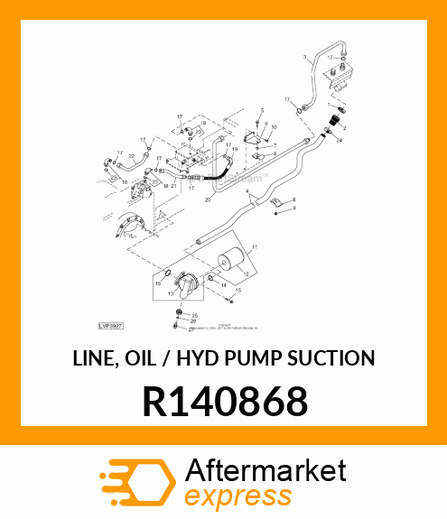 LINE, OIL / HYD PUMP SUCTION R140868