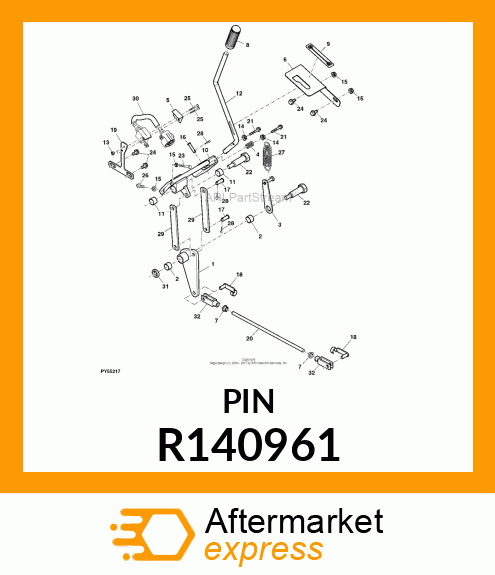 PIN, DRILLED, SAE CLEVIS HEAD R140961