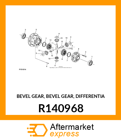 BEVEL GEAR, BEVEL GEAR, DIFFERENTIA R140968