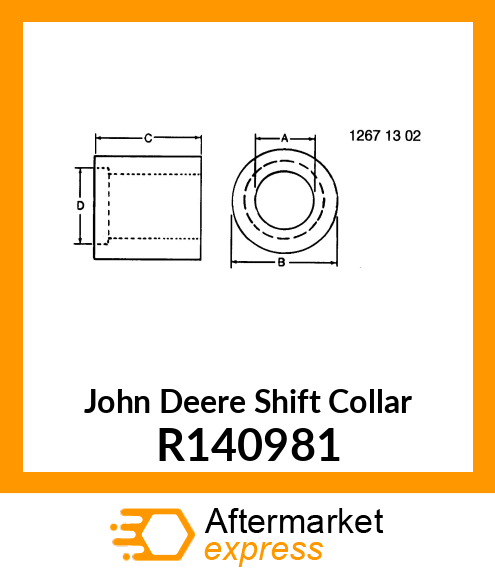 SHIFT COLLAR, SHIFT COLLAR, MAIN RE R140981