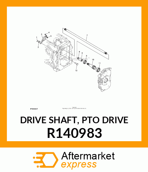 DRIVE SHAFT, PTO DRIVE R140983