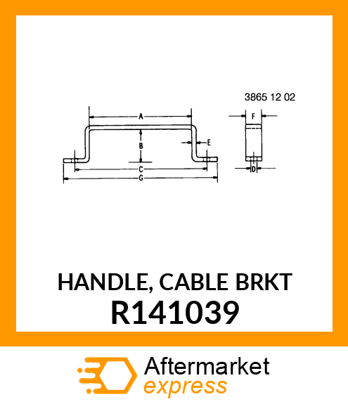 HANDLE, CABLE BRKT R141039