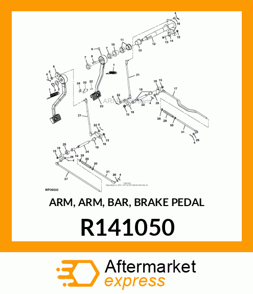 ARM, ARM, BAR, BRAKE PEDAL R141050