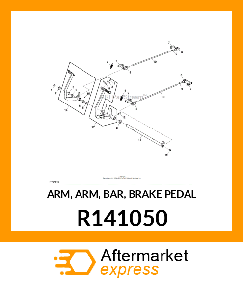 ARM, ARM, BAR, BRAKE PEDAL R141050