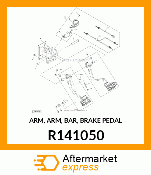 ARM, ARM, BAR, BRAKE PEDAL R141050