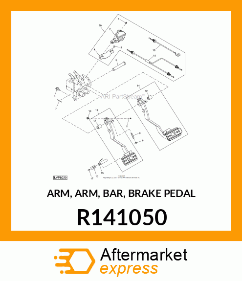 ARM, ARM, BAR, BRAKE PEDAL R141050