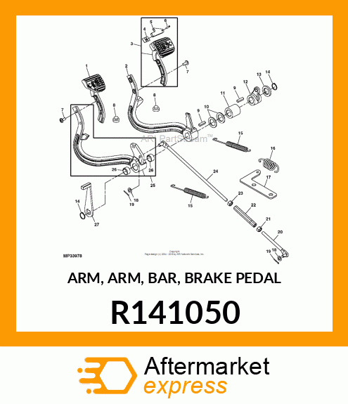 ARM, ARM, BAR, BRAKE PEDAL R141050