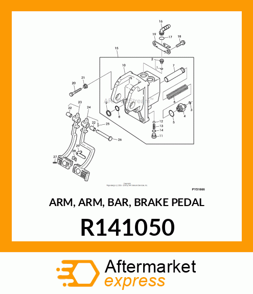 ARM, ARM, BAR, BRAKE PEDAL R141050