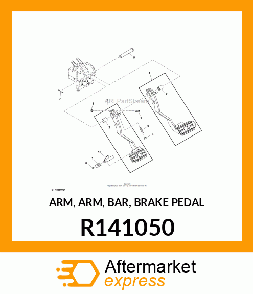 ARM, ARM, BAR, BRAKE PEDAL R141050