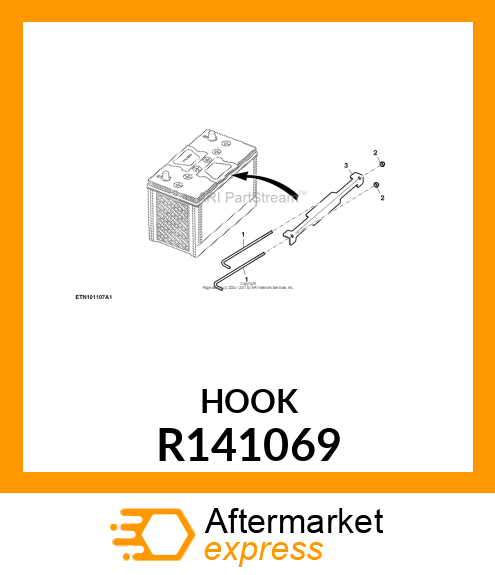 HOOK BOLT, THREADED R141069