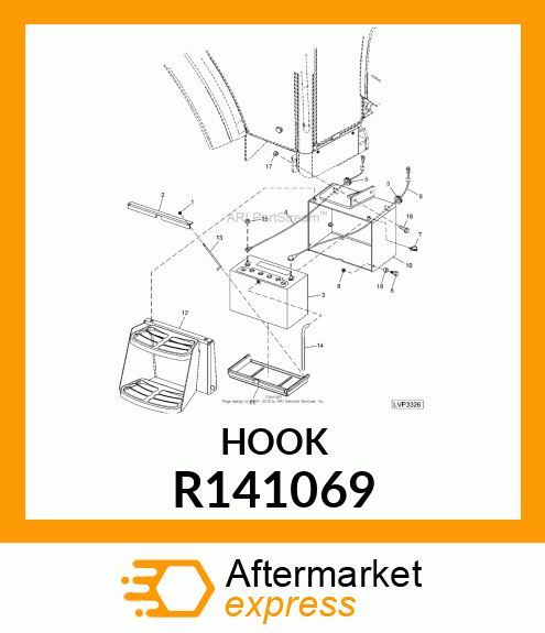 HOOK BOLT, THREADED R141069