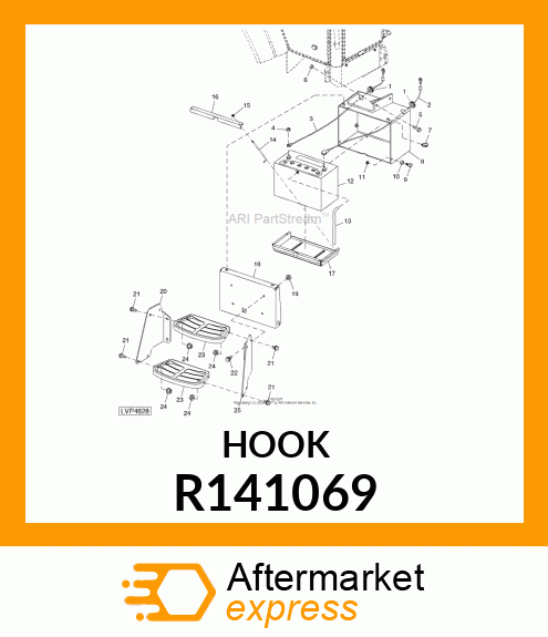 HOOK BOLT, THREADED R141069