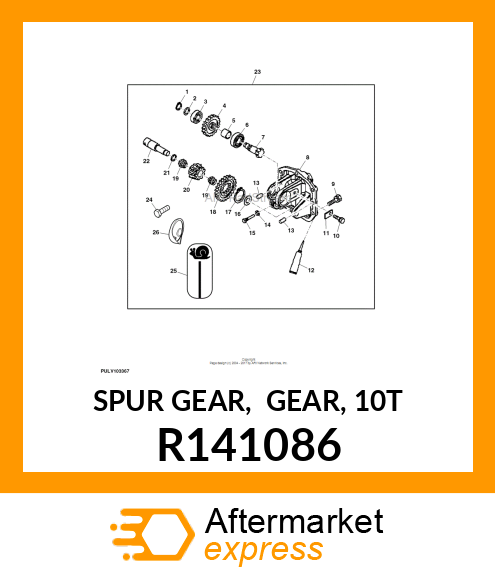 SPUR GEAR, GEAR, 10T R141086