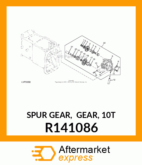 SPUR GEAR, GEAR, 10T R141086