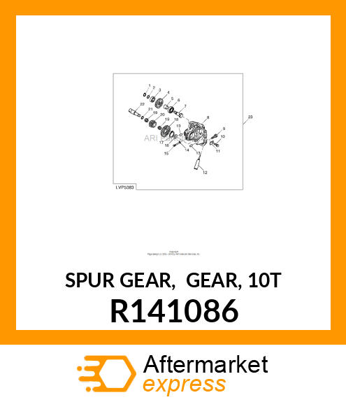 SPUR GEAR, GEAR, 10T R141086