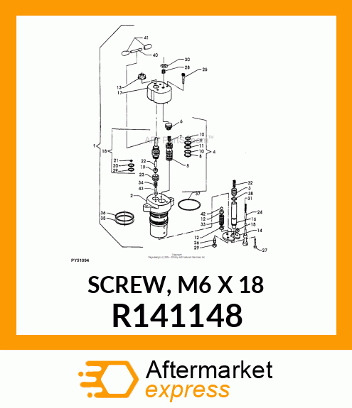 SCREW, M6 X 18 R141148