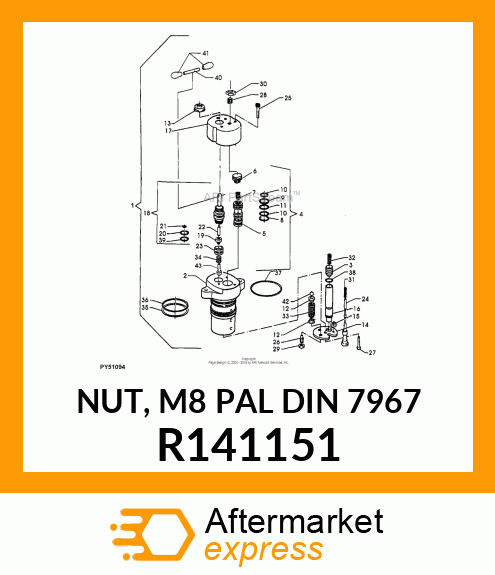 NUT, M8 PAL DIN 7967 R141151