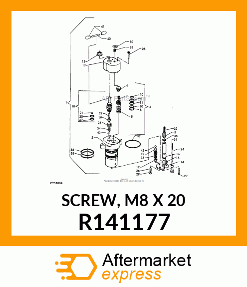 SCREW, M8 X 20 R141177