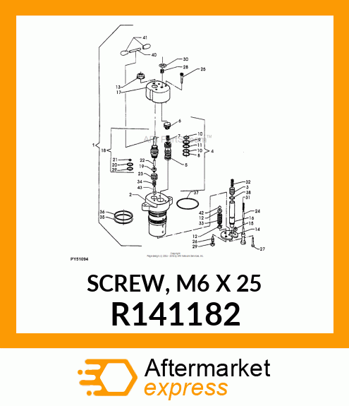 SCREW, M6 X 25 R141182