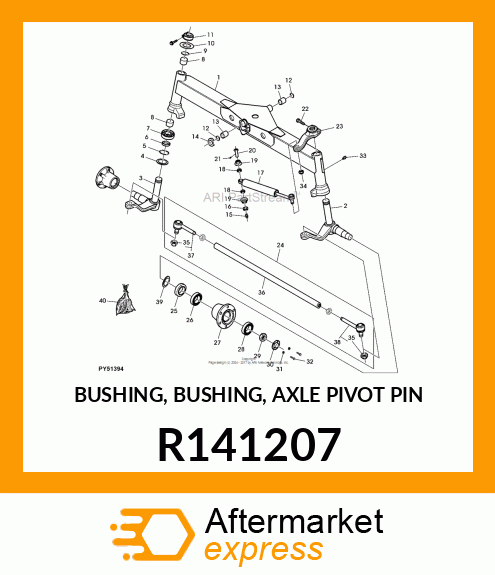 BUSHING, BUSHING, AXLE PIVOT PIN R141207