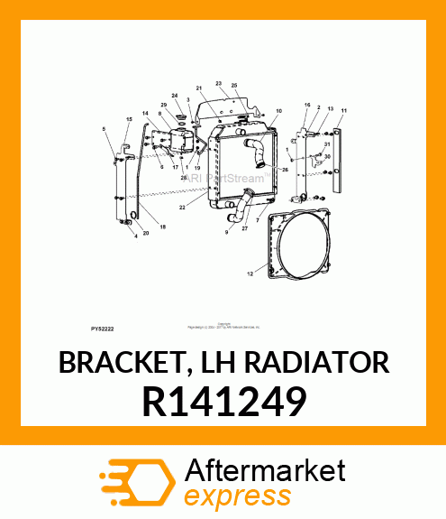 BRACKET, LH RADIATOR R141249