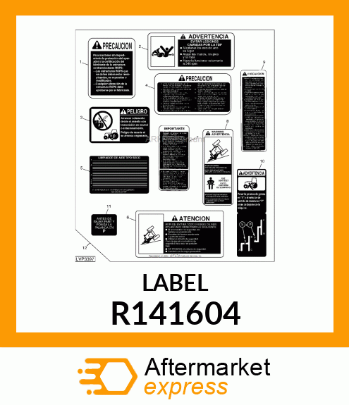 LABEL, WARNING R141604