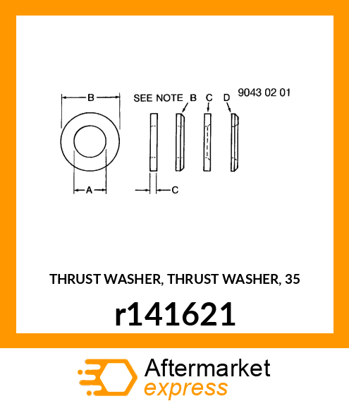 THRUST WASHER, THRUST WASHER, 35 r141621