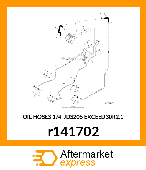 OIL HOSES 1/4"JDS205 EXCEED30R2,1 r141702