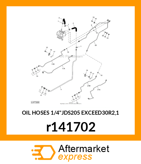 OIL HOSES 1/4"JDS205 EXCEED30R2,1 r141702