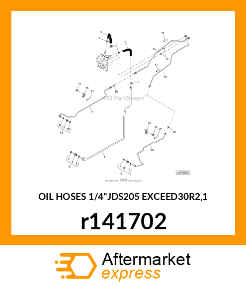 OIL HOSES 1/4"JDS205 EXCEED30R2,1 r141702