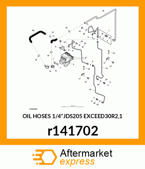 OIL HOSES 1/4"JDS205 EXCEED30R2,1 r141702