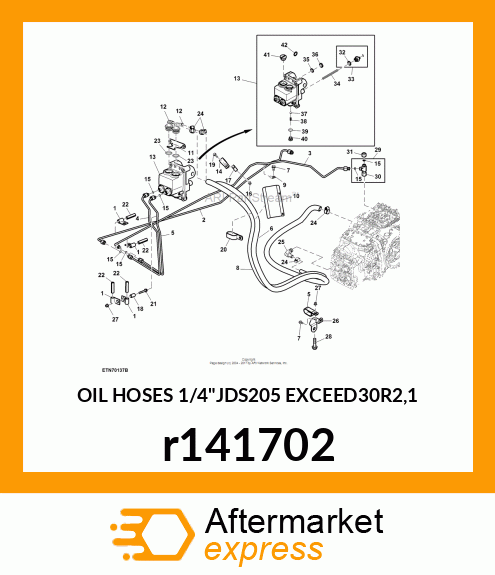 OIL HOSES 1/4"JDS205 EXCEED30R2,1 r141702