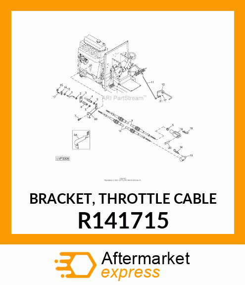 BRACKET, THROTTLE CABLE R141715