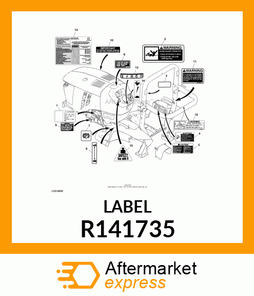 LABEL,WARNING R141735