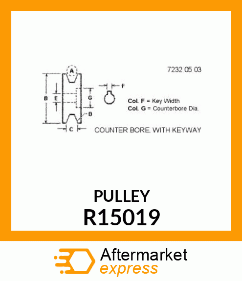 PULLEY,ALTERNATOR R15019