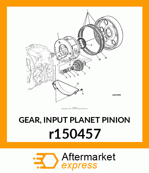 GEAR, INPUT PLANET PINION r150457