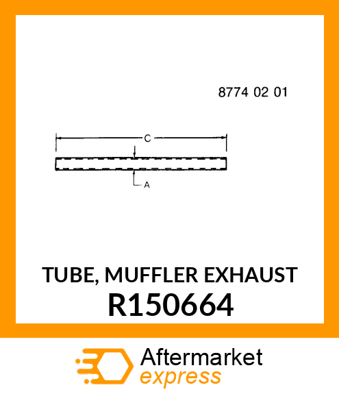 TUBE, MUFFLER EXHAUST R150664