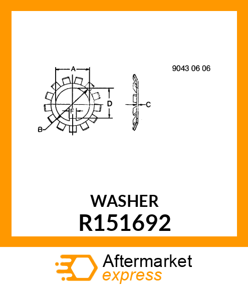 WASHER, BEARING LOCK R151692