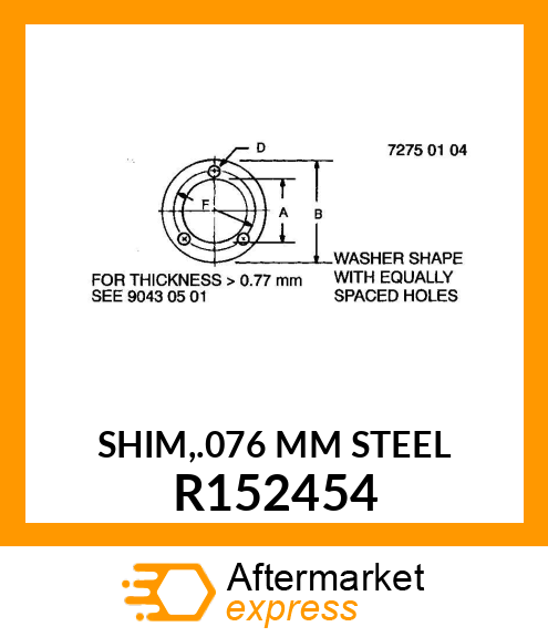 SHIM,.076 MM STEEL R152454