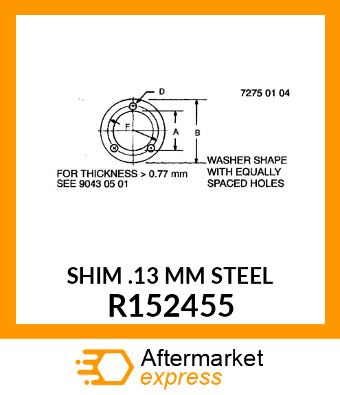 SHIM .13 MM STEEL R152455