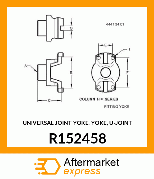 UNIVERSAL JOINT YOKE, YOKE, U R152458