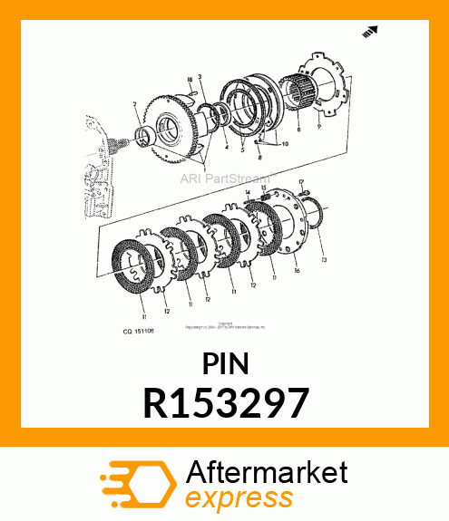 PIN, DIRECT DRIVE CLUTCH RETURN SP R153297