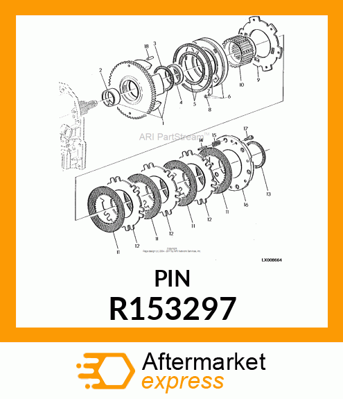 PIN, DIRECT DRIVE CLUTCH RETURN SP R153297