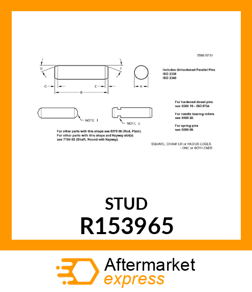 PIN, (C1/C2 CLUTCH RETURN S) R153965